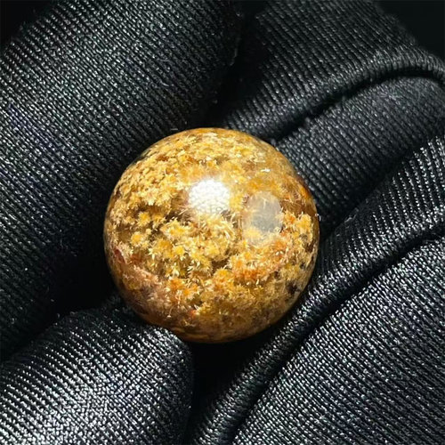 天然水晶金发太阳花朵圆珠14mmDIY饰品多宝串项链挂件吊坠