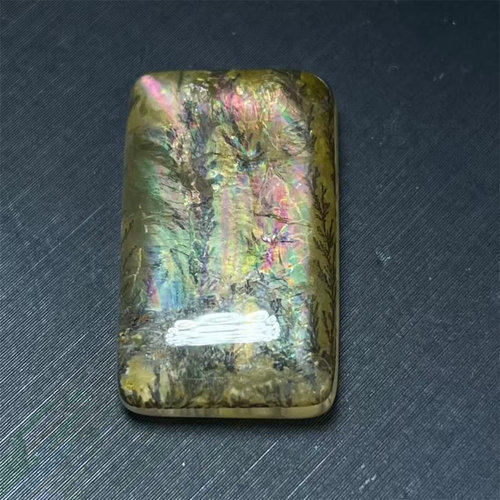天然水晶流光溢彩软锰矿小树异象景石DIY配饰品项链挂件吊坠