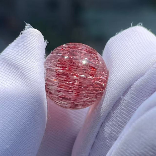 天然水晶超七红发圆珠11mmDIY饰品多宝串戒指项链吊坠一物一图款