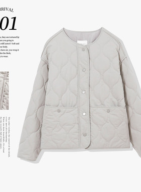 子陌冬季保暖时尚百搭菱格棉服女小个子立领棉服外套25新品