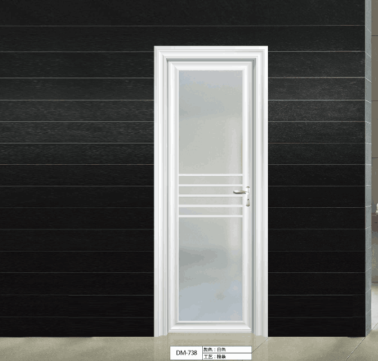 定制钛镁合金平开门 双层玻璃单开门 防爆卫生间隔断门 淋浴拉门