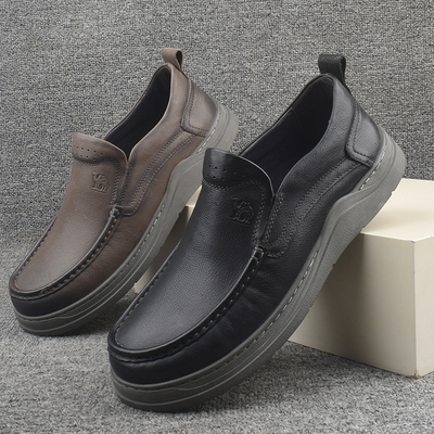 品牌撤柜男士真皮商务休闲皮鞋
