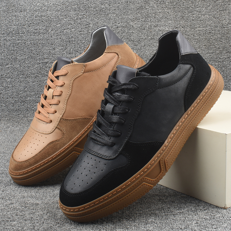 专柜撤柜春秋男鞋户外休闲皮鞋男士透气真皮商务平底板鞋运动板鞋
