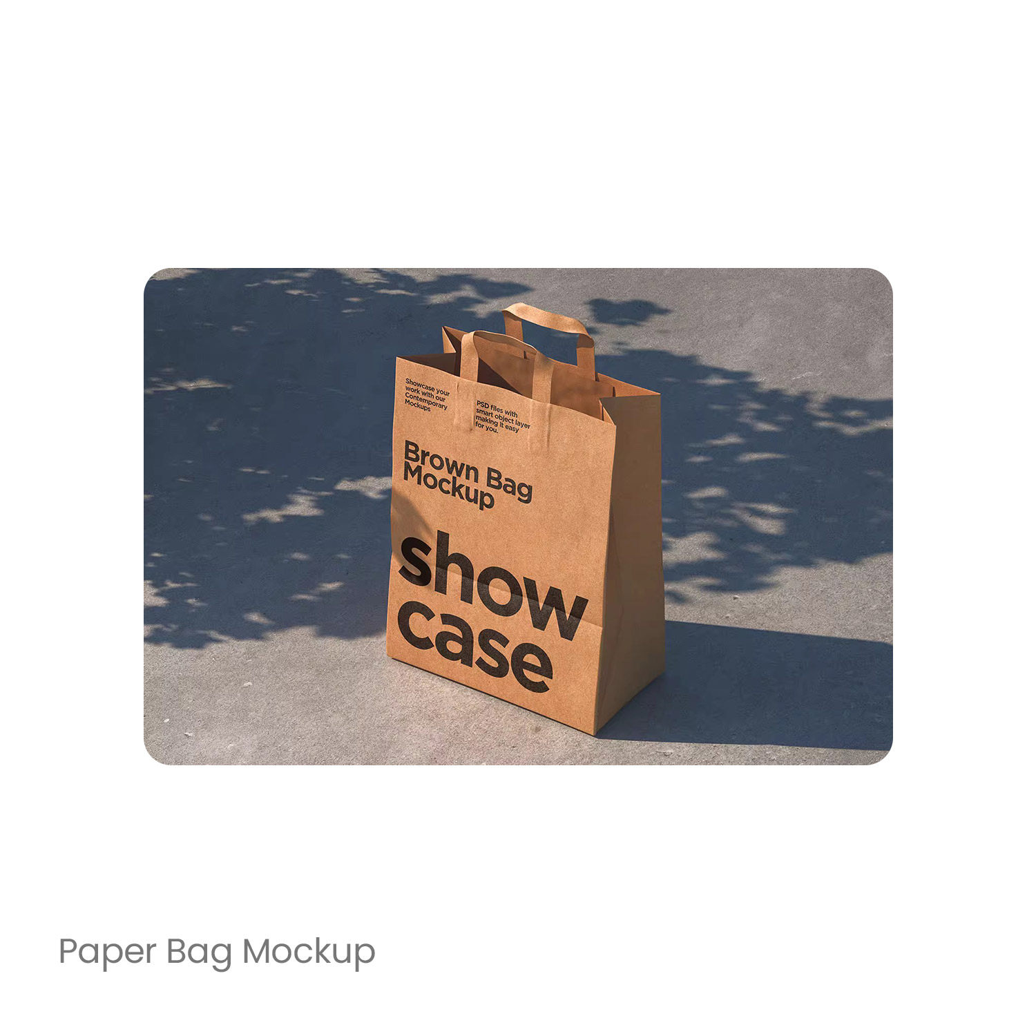 1款购物袋手提袋纸袋模拟效果展示样机mockup智能贴图psd素材模版