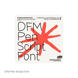 DFM Pen 文艺手写卡通儿童英文字体logo标识排版版式字体安装mac