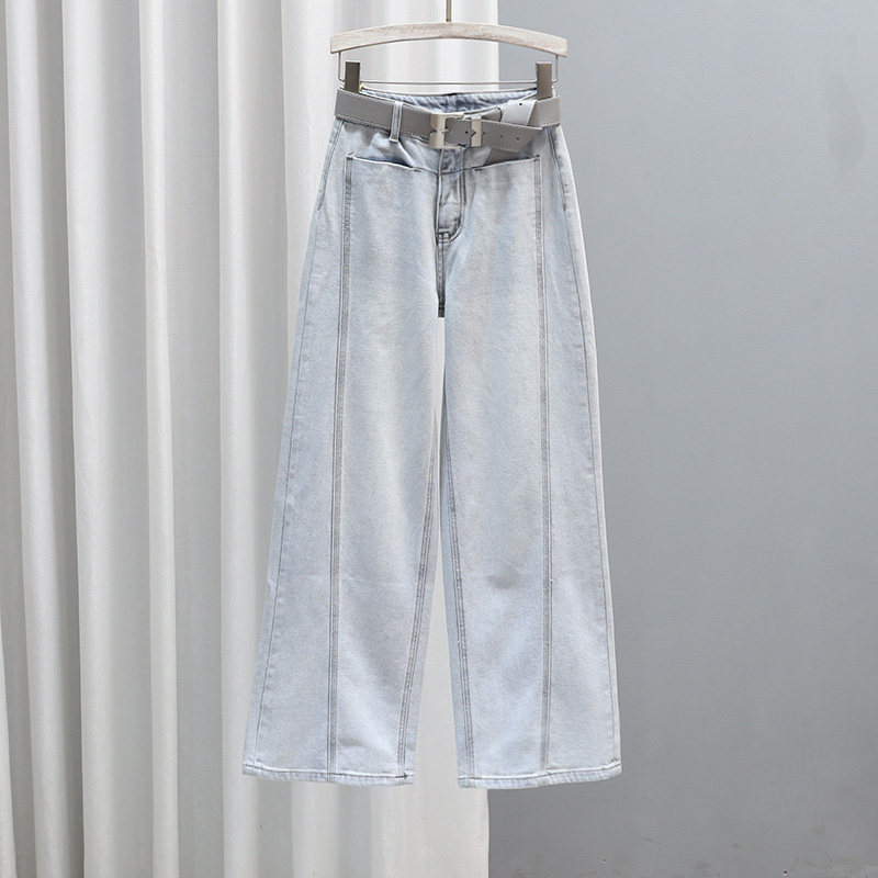 春夏新款高腰直筒裤牛仔裤女2026宽松显瘦长裤时尚百搭窄版阔腿裤,女装/女士精品,牛仔裤,淘宝优惠券,粉丝福利购,淘宝优惠卷