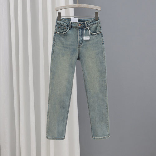 直筒裤九分裤常规牛仔2025烟管裤