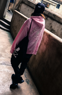 CAT pink粉红大圈骷髅卫衣 mastermind MARBLED MG2 world 18SS