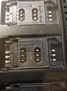 C707 10M006 530 2原装安费诺AMPHENOL SIM卡翻卡座 6P翻盖
