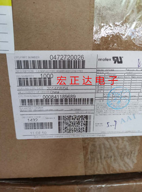 47272-0026 Molex莫仕0472720026 Displayport 20P DP高清连接器