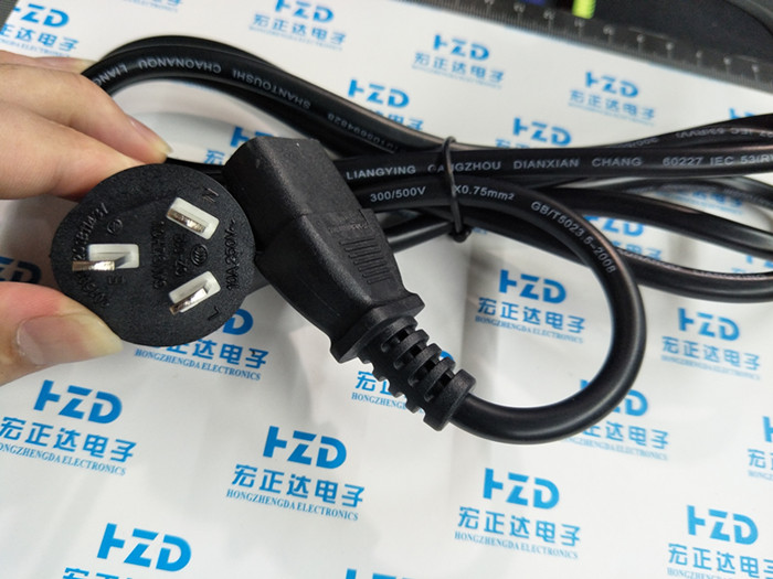 台式机电脑打印机电源线三孔显示器投影仪主机电饭锅电线插头纯铜