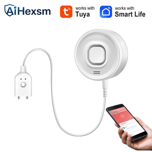 Wifi涂鸦APP漏水探测器100DB厨房鱼缸水报警器智能家居水浸传感器