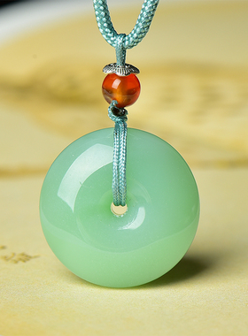 情侣玉转运珠平安扣水晶