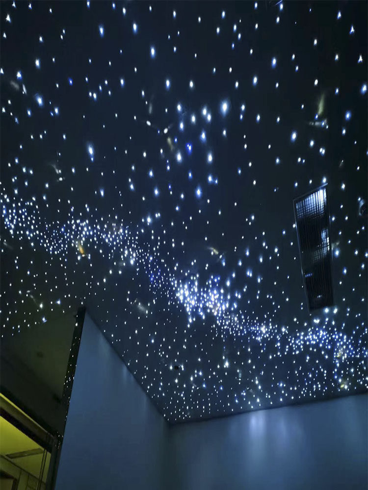 星空顶天花板家庭影院影音室走廊卧室ktv酒吧满天星空吊顶光纤灯