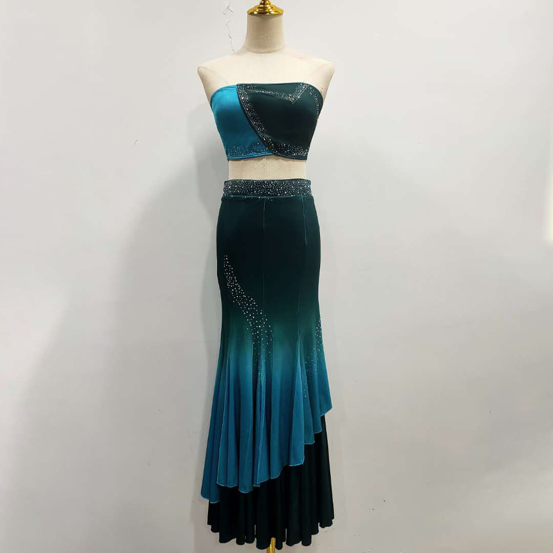 傣族舞蹈演出服彩云之南民族舞练功服独舞鱼尾包臀裙女修身表演服,女装/女士精品,民族服装/舞台装,淘宝优惠券,粉丝福利购,淘宝优惠卷