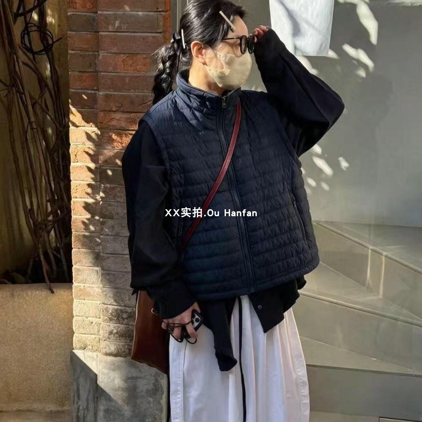 秋冬新款排骨马甲女无袖坎肩外套
