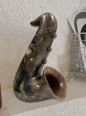 彩陶萨克斯摆件雕塑头像摆件礼品