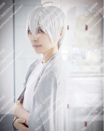 IDOLiSH7 逢坂壮五 银白色 银灰色 收脸反翘短发cosplay假发