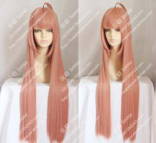 橘粉色长直发一米游戏假毛 地下城与勇士 cosplay假发 DNF守护者