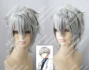 cosplay 偶像梦幻祭 濑名泉 灰色收脸反翘短发 ES 动漫假发