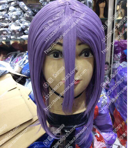 cosplay假发 COS 神奇宝贝 小次郎 雾紫色 收脸短发 动漫道具假发