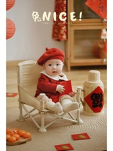 宝宝新年百天照服装 婴儿满月半岁拍照服饰影楼道具 儿童摄影服装