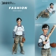 街头风男童嘻哈街舞潮服T台走秀服装 男童摄影服装 美式 棒球风写真