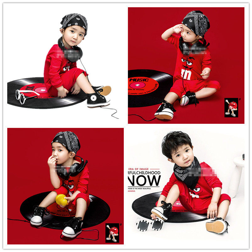 新款儿童摄影服装大小男孩照影楼艺术造型拍照主题时尚造型童装