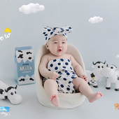 影楼艺术照衣 小奶牛百天照满月宝宝拍照服装 新款 儿童摄影主题服装