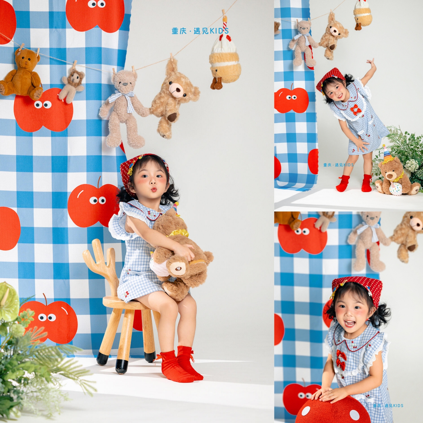 儿童摄影服装影楼田园风女孩拍照服装女童写真艺术照拍照服装道具