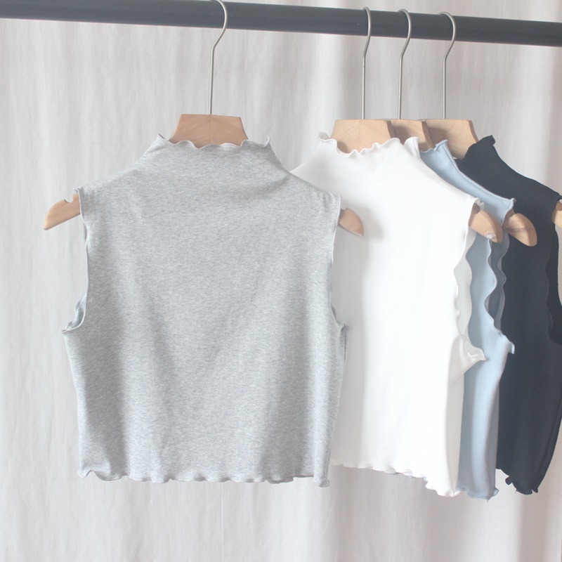 木耳半高领秋冬内搭假领子打底衫