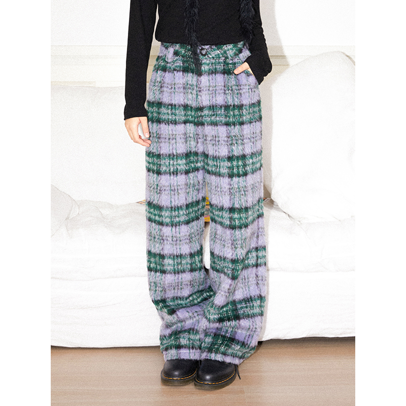 化学少女格子常规化学少休闲裤