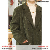 化学少女「草木神探」休闲复古西装 灯芯绒设计感西装 外套女秋冬款