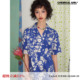 女宽松上衣夏新品 化学少女「青霜」纯棉印花蓝色短袖 T恤衬衫
