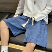 清仓男士 夏季 薄款 商场专柜短裤 中裤 高街宽松直筒五分短裤 大码 美式