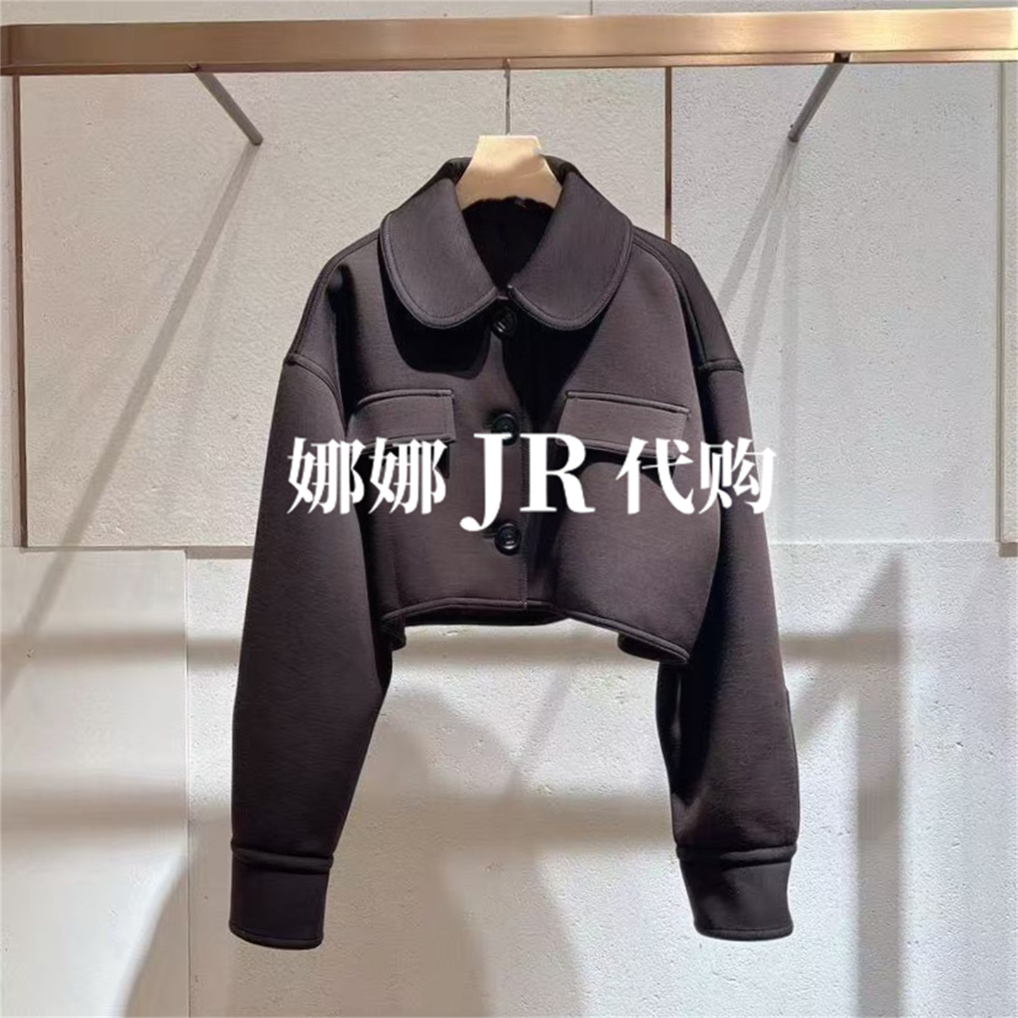 JR2025冬娃娃领单排扣呢子外套