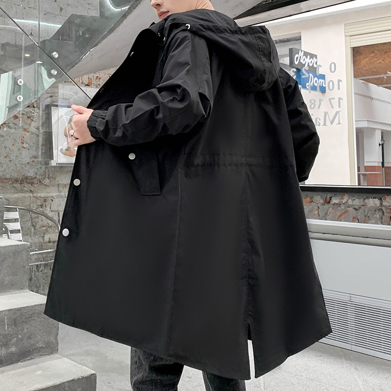 现货春季港风风衣男中长款派克服大衣男夹克薄款外套2102-P75,男装风衣,星座1310