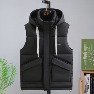 M-5XL秋冬季加厚保暖羽绒棉马甲无袖坎肩棉衣外套XZ1310-M809-P60图片