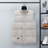 四色七码经典立领加厚羽绒棉马甲男女可穿冬季棉衣外套8086-P50，男装背心/马甲，星座1310