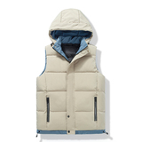 现货充足可拆卸帽M-5XL拼色秋冬季潮流棉马甲男女可穿2201-P50，男装背心/马甲，星座1310