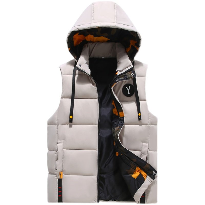 新款青少年秋冬季加厚可脱卸帽男棉马甲外套棉服XZ1310-7006-P55,男装背心/马甲,星座1310