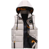 新款青少年秋冬季加厚可脱卸帽男棉马甲外套棉服XZ1310-7006-P55，男装背心/马甲，星座1310