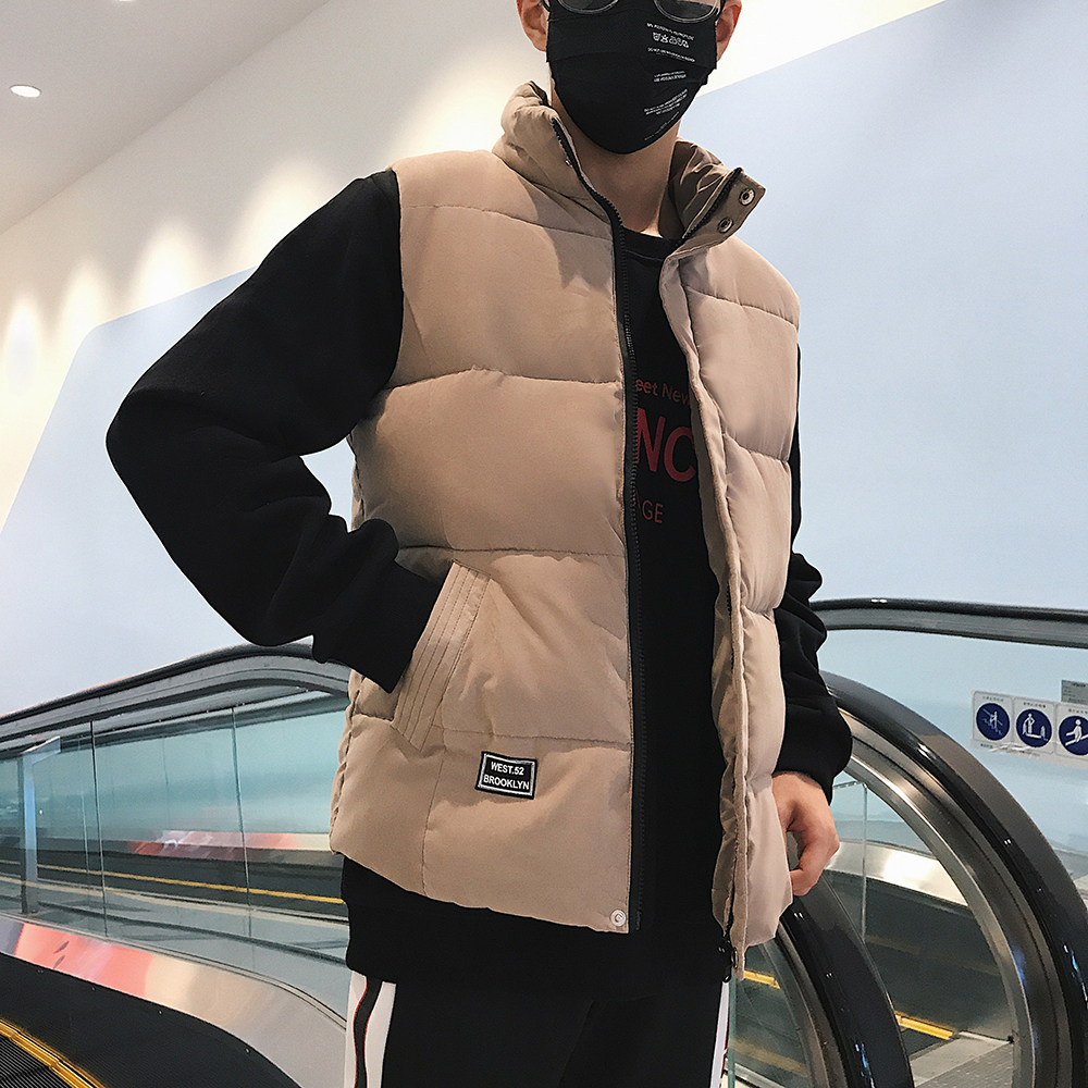 2023秋冬棉衣马甲男立领韩版纯色大码棉马夹外套修身加厚8086-P50,男装背心/马甲,星座1310
