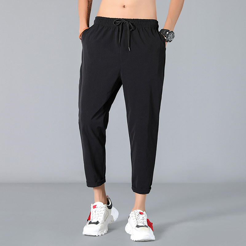 2023高品质弹力夏季薄款男士九分裤休闲裤小脚裤运动长裤818-P15，男装休闲裤，星座1310