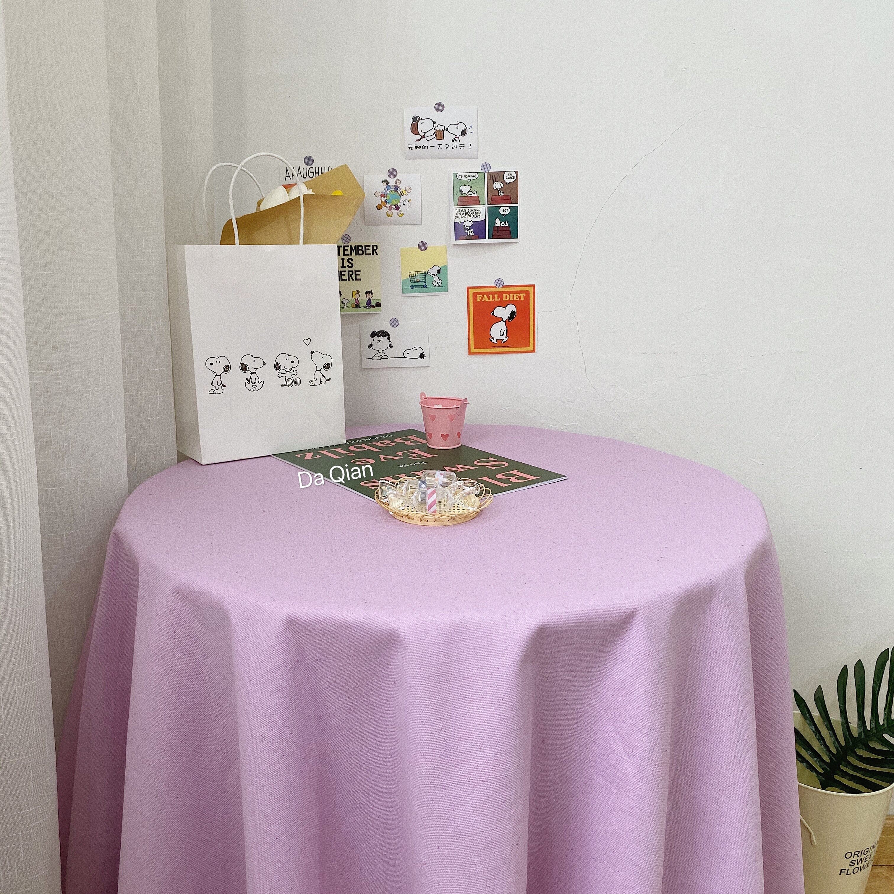 ins纯色桌布布艺 书桌学生韩式拍照背景餐桌野餐布小清新盖布