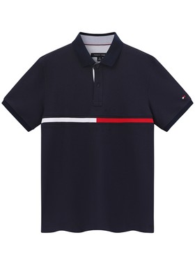 PONLE TOMMY汤米男装珠地棉POLO衫翻领T恤休闲商务纯棉半袖男