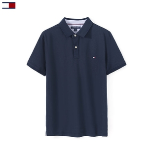 珠地棉翻领商务T恤纯棉半袖 正品 POLO衫 PONLE 男 TOMMY汤米男装