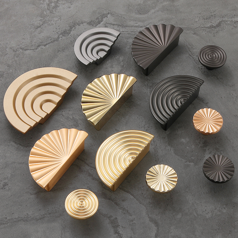 现代轻奢对装半圆柜门拉手