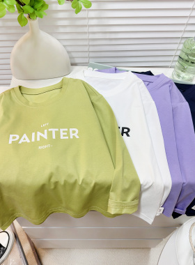 【主播推荐】【顾奈】男女童春季长袖T恤中大童孩子上衣TX260103