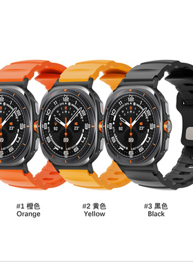 适用三星Galaxy watch7ultra2025氟橡胶表带47mm高品质运动腕带男